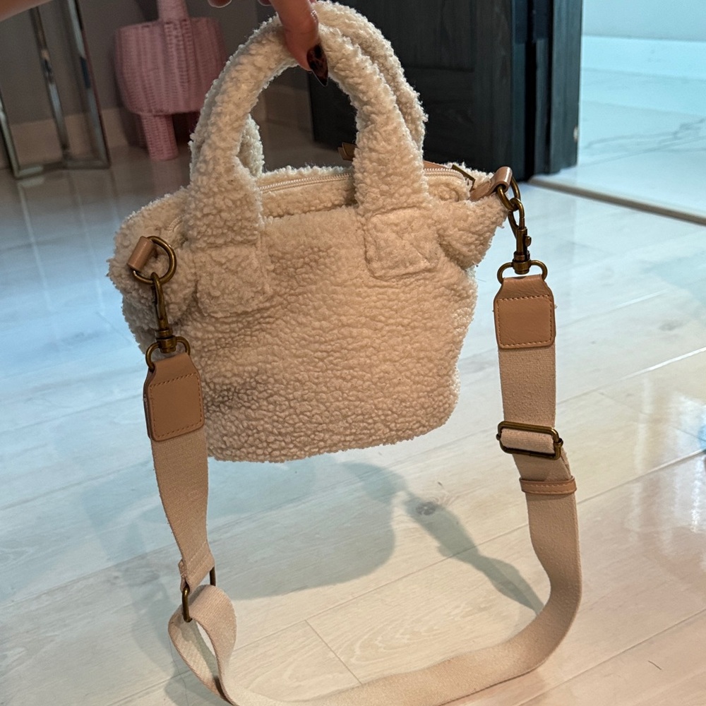 Universal Thread Cream Sherpa Crossbody Bag